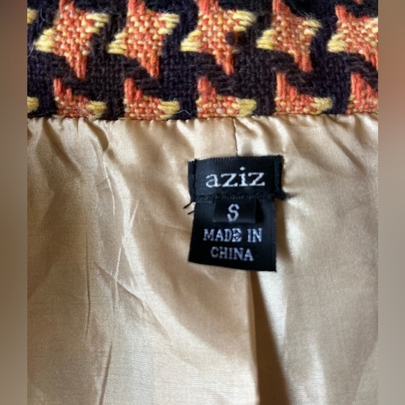 Aziz Women Size Small Knit Tie Belt Pea Coat Winter Heavy Stylish - Picture 9 of 11